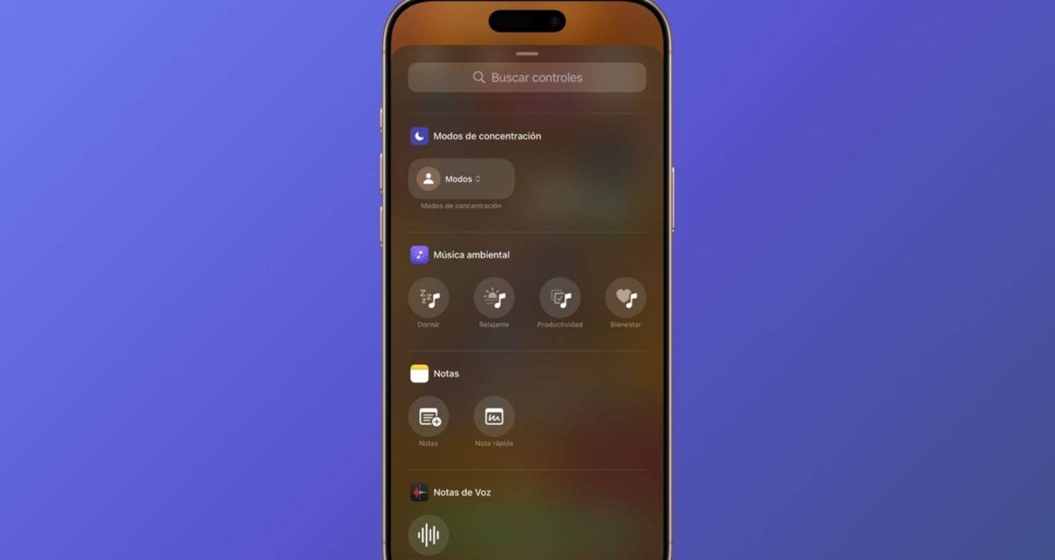 Com escoltar música ambiental al Centre de Control d'iOS 18.4
