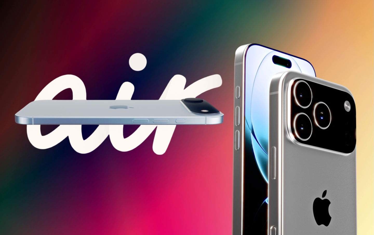 Aquesta fotografia fictícia de l'iPhone 17 Air revela com de fi és comparat amb un iPhone 17 Pro