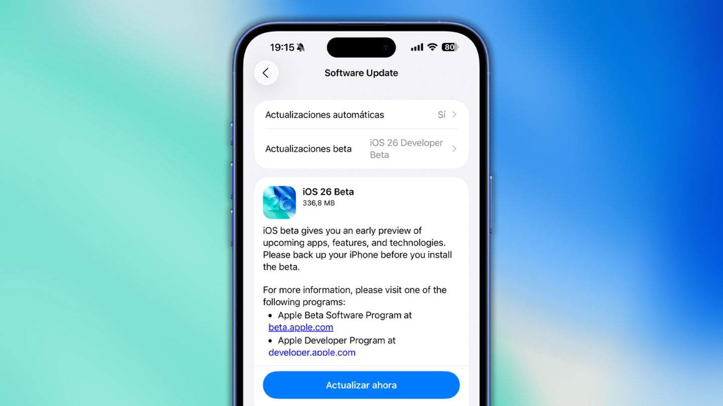 Apple llança una actualització d'iOS 26 beta 1 per a l'iPhone
