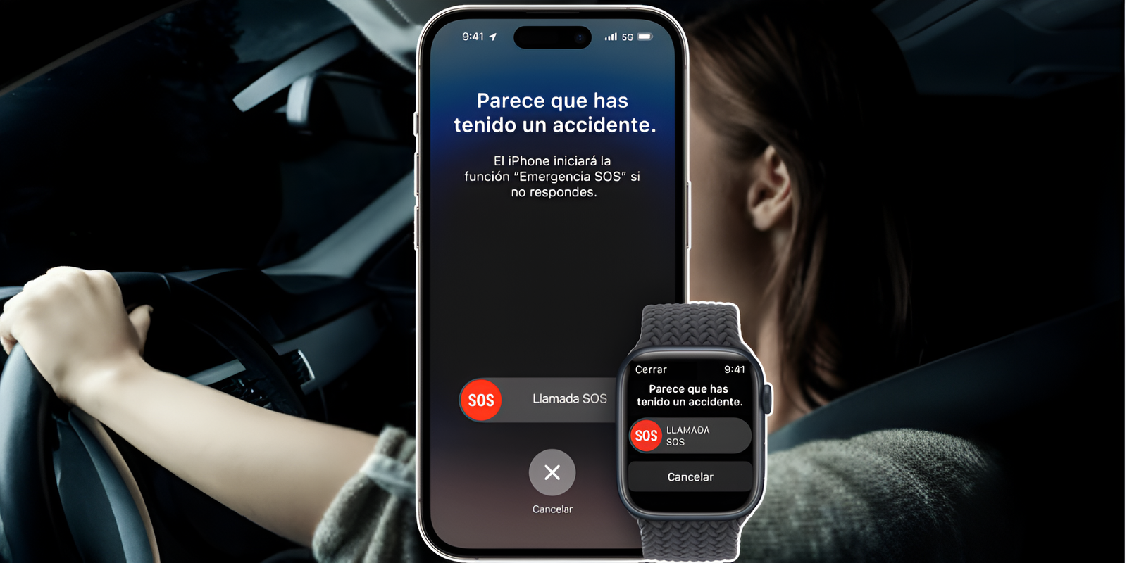 Se quedó dormida al volante y tuvo un grave accidente, afortunadamente su iPhone lo detectó y le salvó la vida