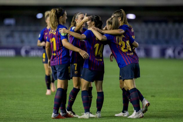 Barça femeni celebración gol FCB Femeni