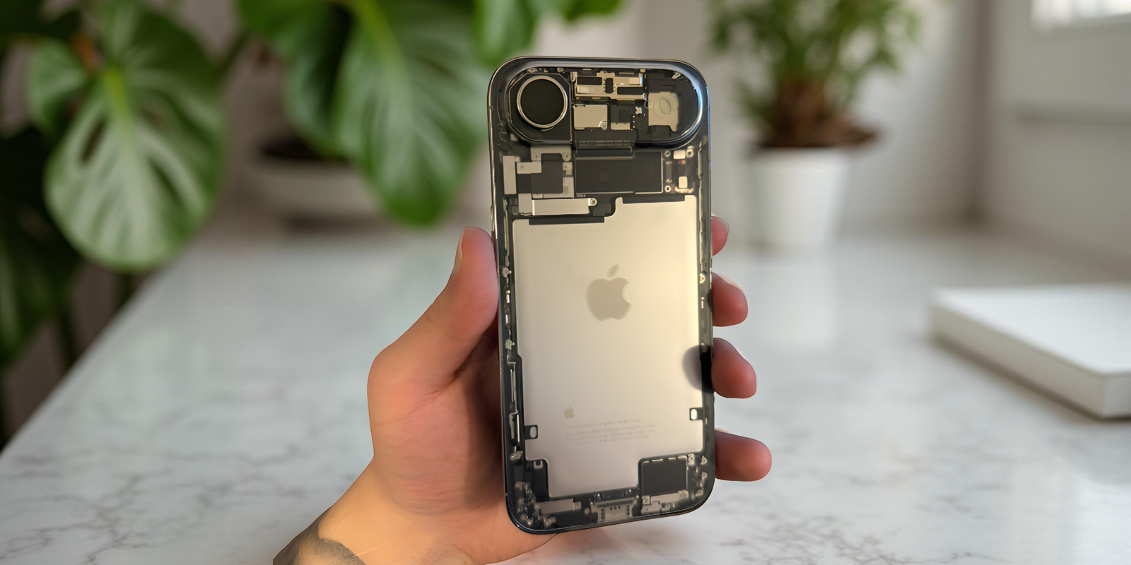 Una absoluta meravella: aconsegueixen fer transparent l'iPhone Air perquè es vegi tot l'interior
