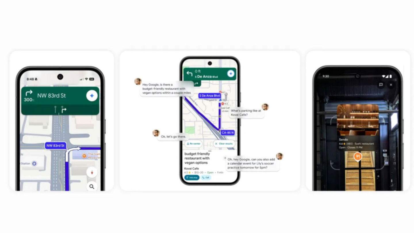 Google Maps s'actualitza i ara és compatible amb Gemini, la IA parlarà amb tu durant el teu viatge