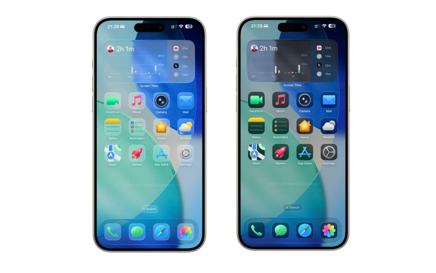 Este usuario ha mejorado los iconos transparentes de iOS 26, Apple debería tomar nota