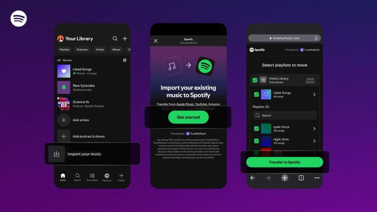 Spotify fa més fàcil importar llistes de reproducció d'altres serveis directament des de la seva app