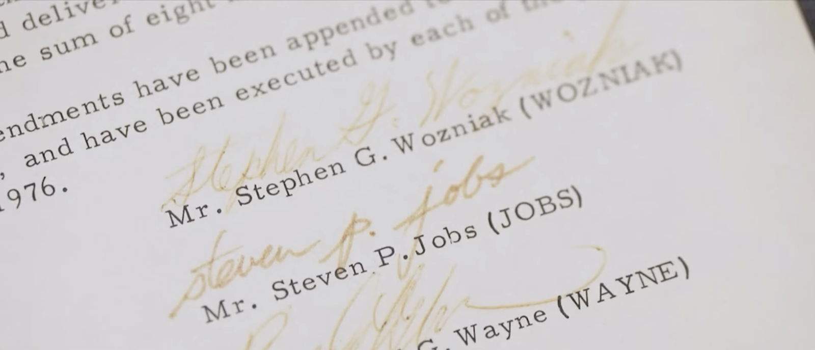 Se va a subastar el contrato de fundación de Apple y podría alcanzar una cifra nunca vista