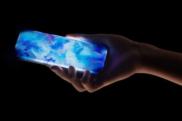 Concepto de un iPhone todo pantalla con acabado cristal Concepto de un iPhone todo pantalla con acabado cristal