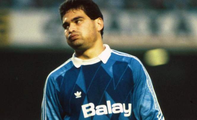 José Luis Chilavert, defendiendo la portería del Zaragoza