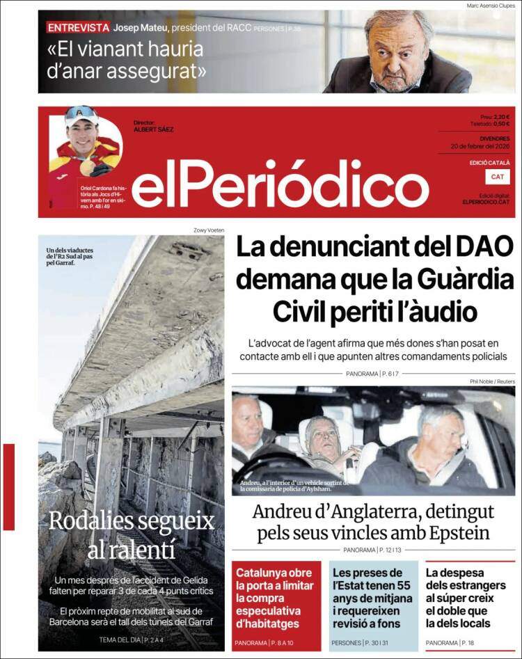 'El Periódico', 20 de febrer de 2026