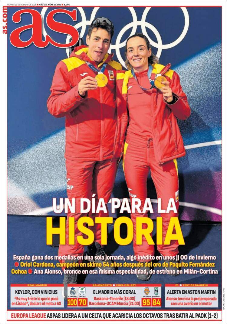 'As', 20 de febrer de 2026