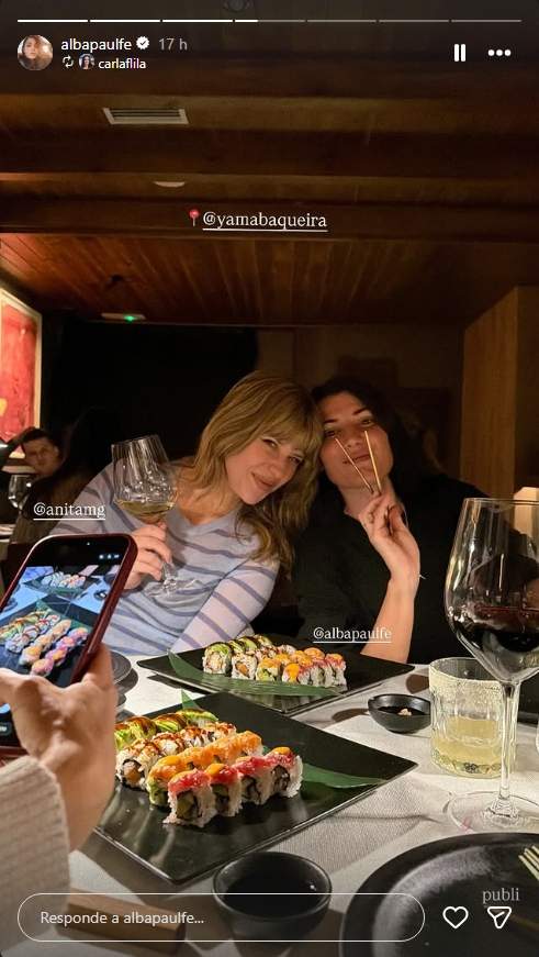 La cena de Alba Paúl en Baqueira Beret / Instagram