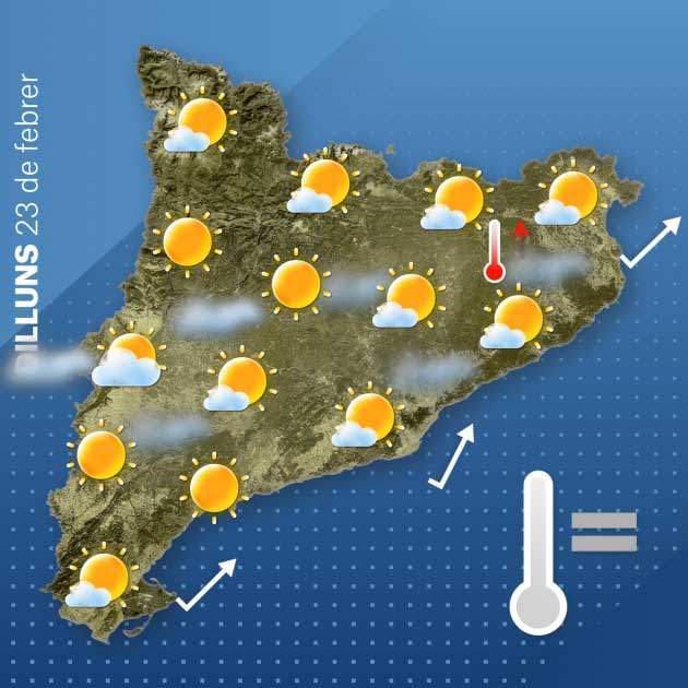 Mapa Catalunya dilluns 22-2