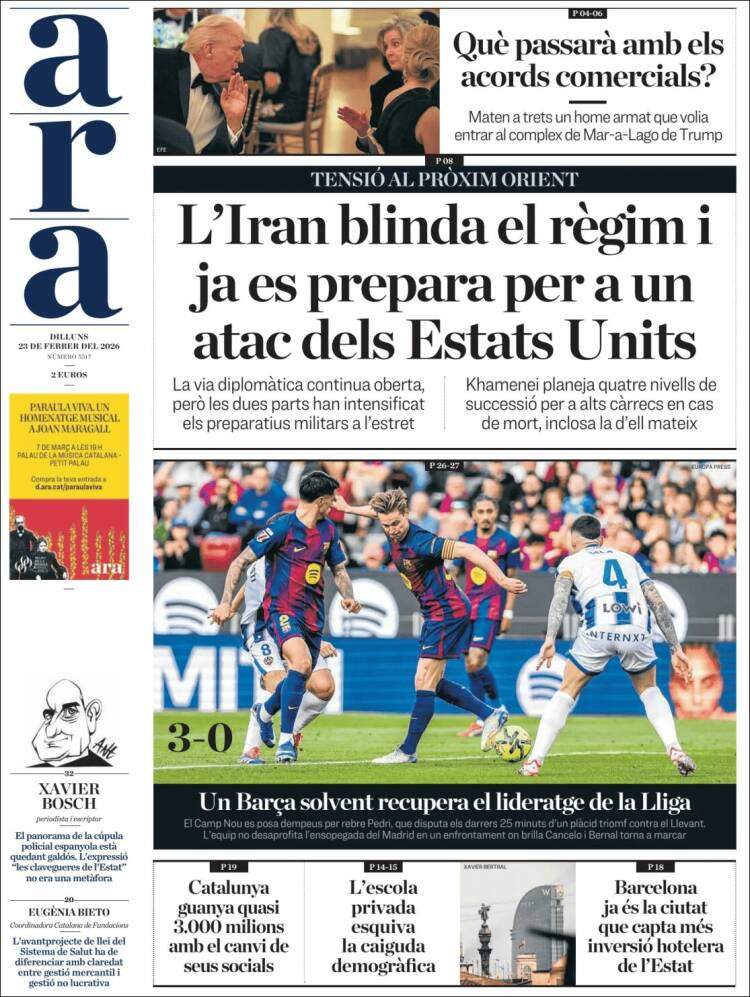 'Ara', 23 de febrero de 2026