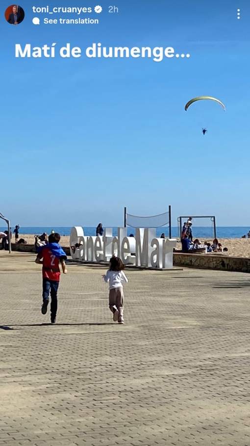Los hijos en la playa de Canet, Instagram
