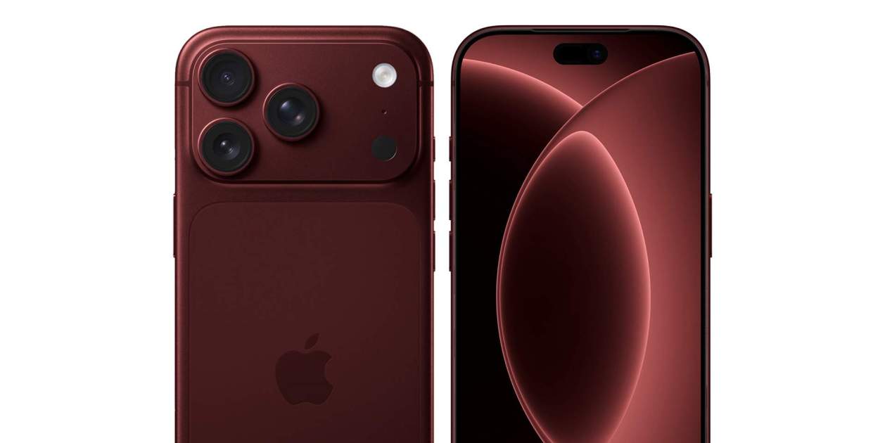 iPhone 18 Pro de color vermell | Imatge d'Apple Hub