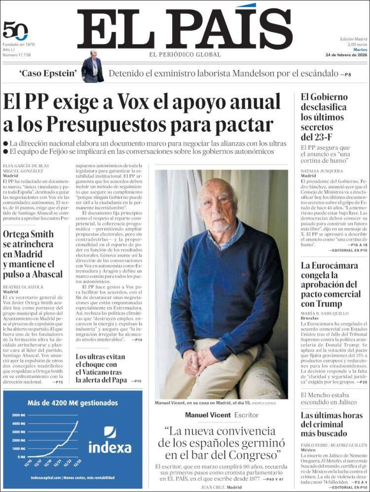 'El País', 24 de febrero de 2026 'El País', 24 de febrero de 2026