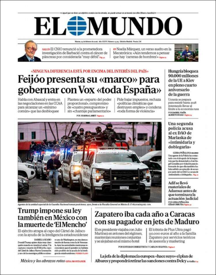 'El Mundo', 24 de febrero de 2026 'El Mundo', 24 de febrero de 2026