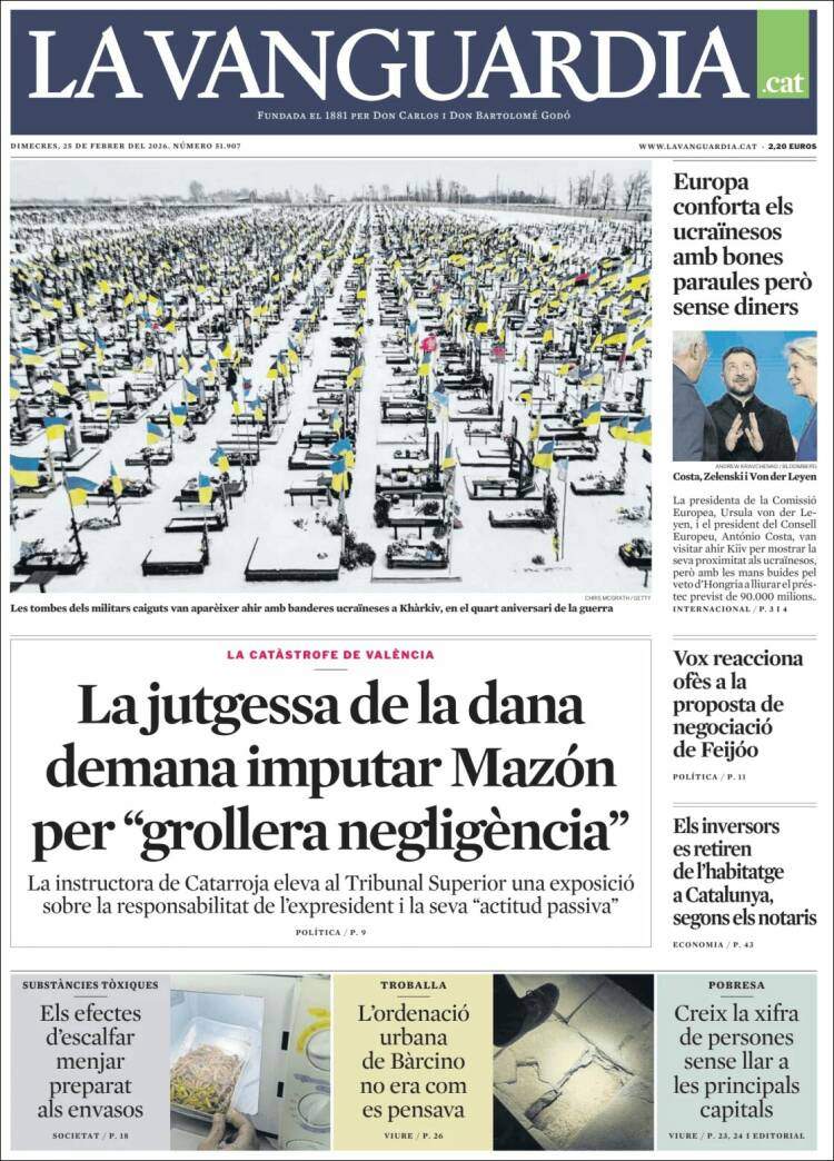 'La Vanguardia', 25 de febrero de 2026