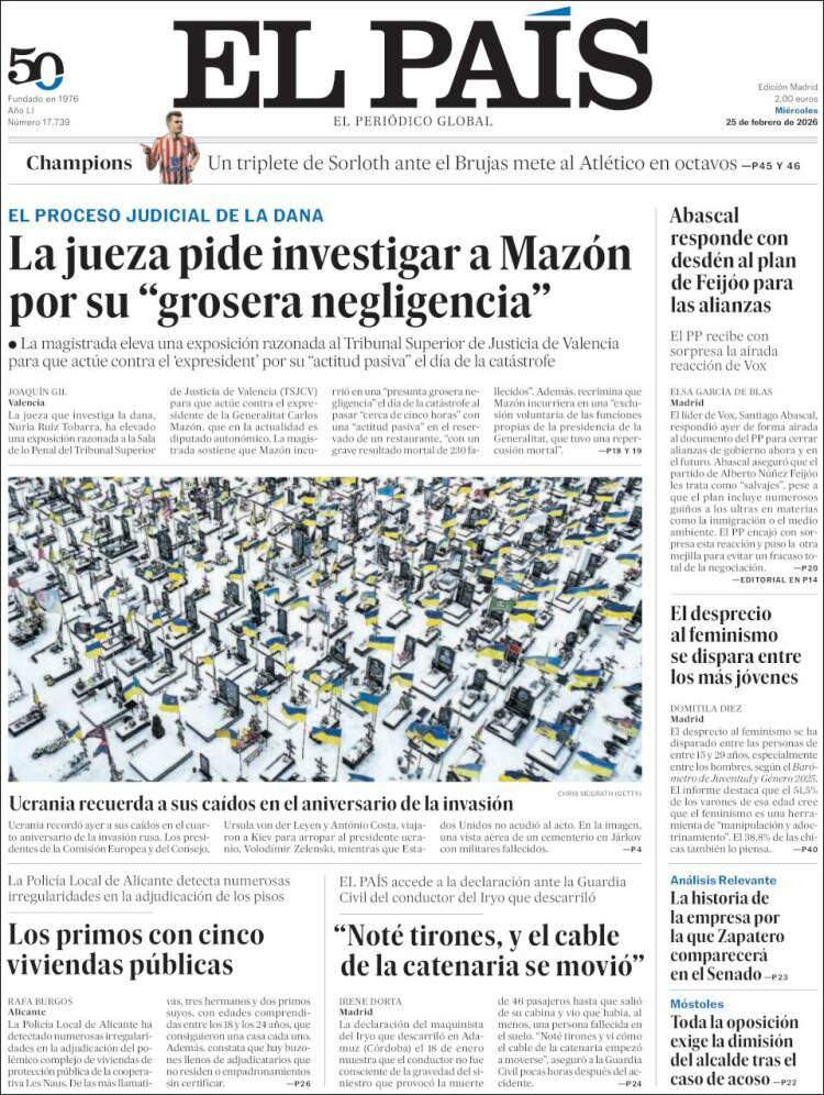 'El País', 25 de febrero de 2026