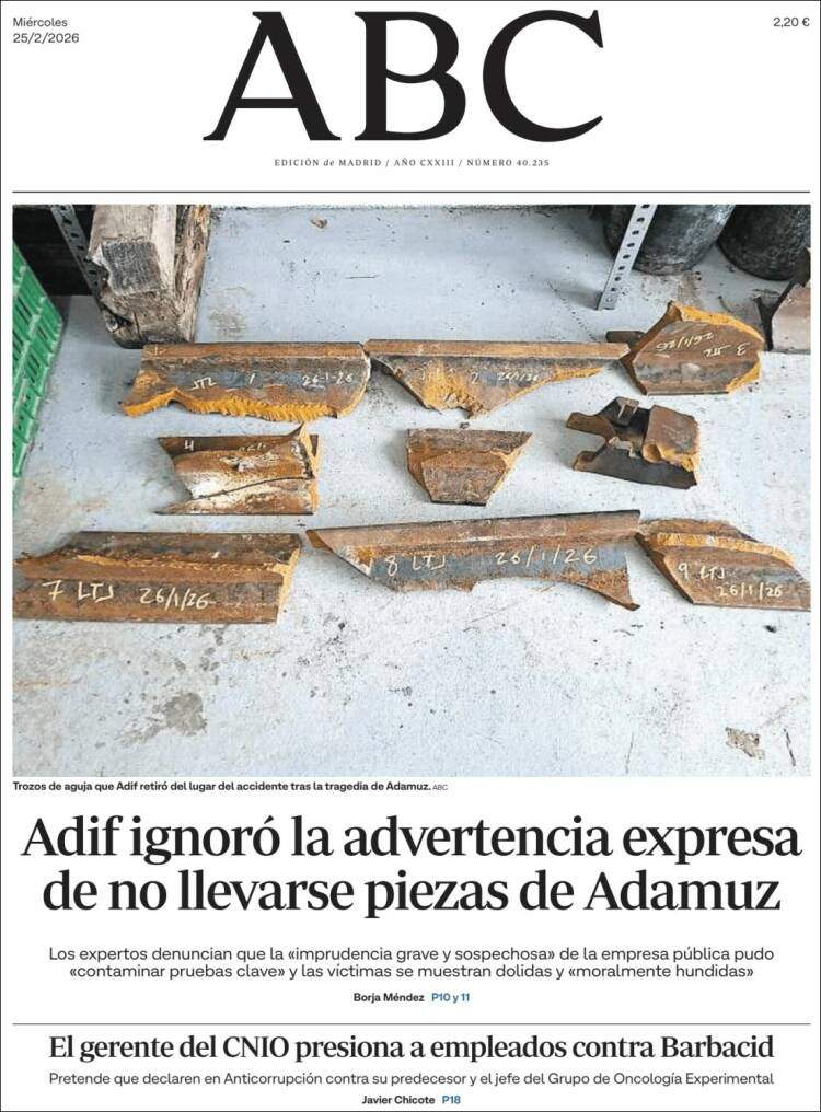 'ABC', 25 de febrero de 2026