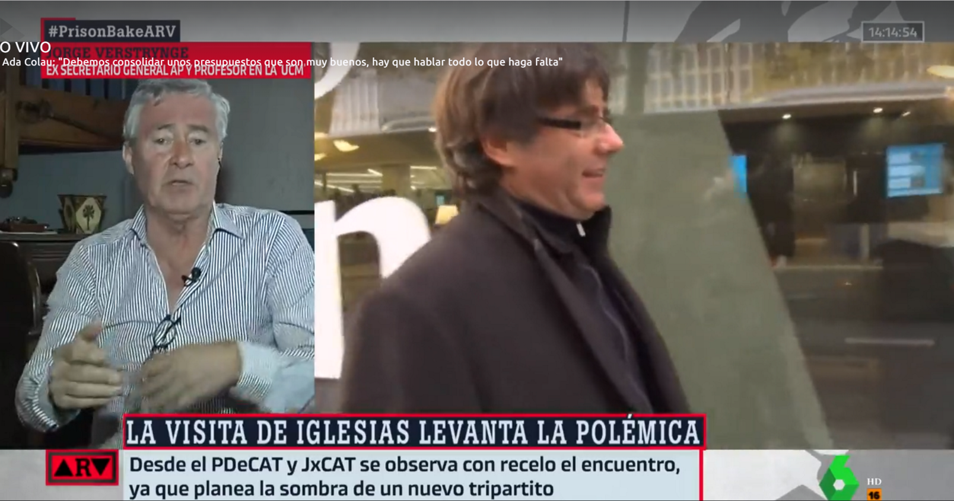 Verstrynge denuncia maniobras del "poder de Madrid" para poner a Junqueras contra Puigdemont
