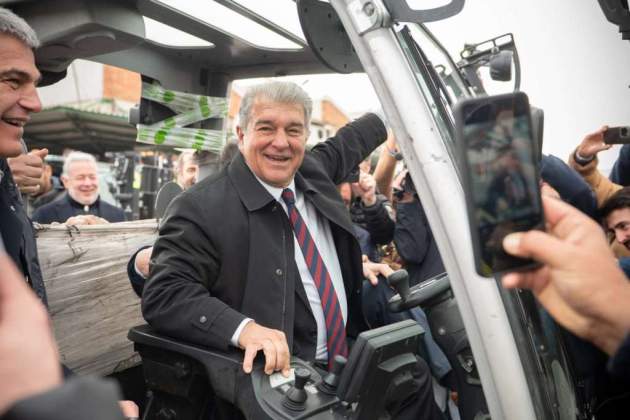 Joan Laporta, a un acte de campanya a Mercabarna / Foto: Defensem el Barça