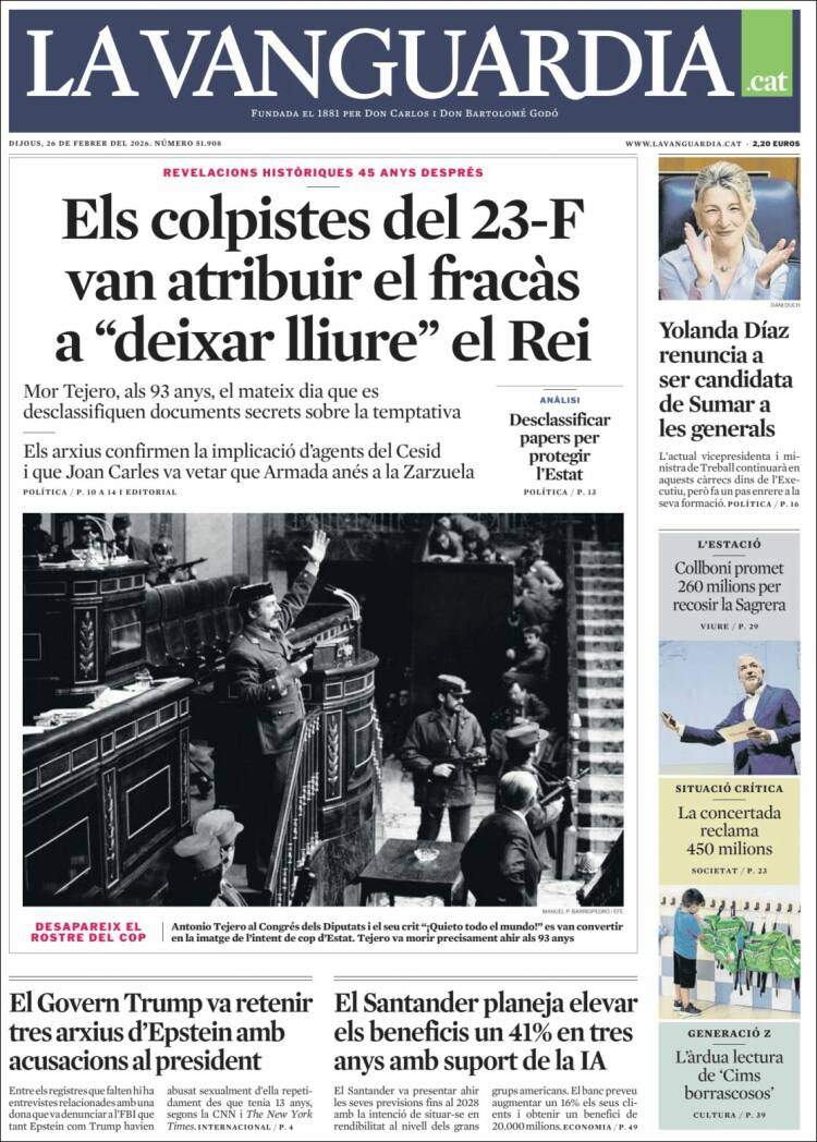 'La Vanguardia', 26 de febrero de 2026