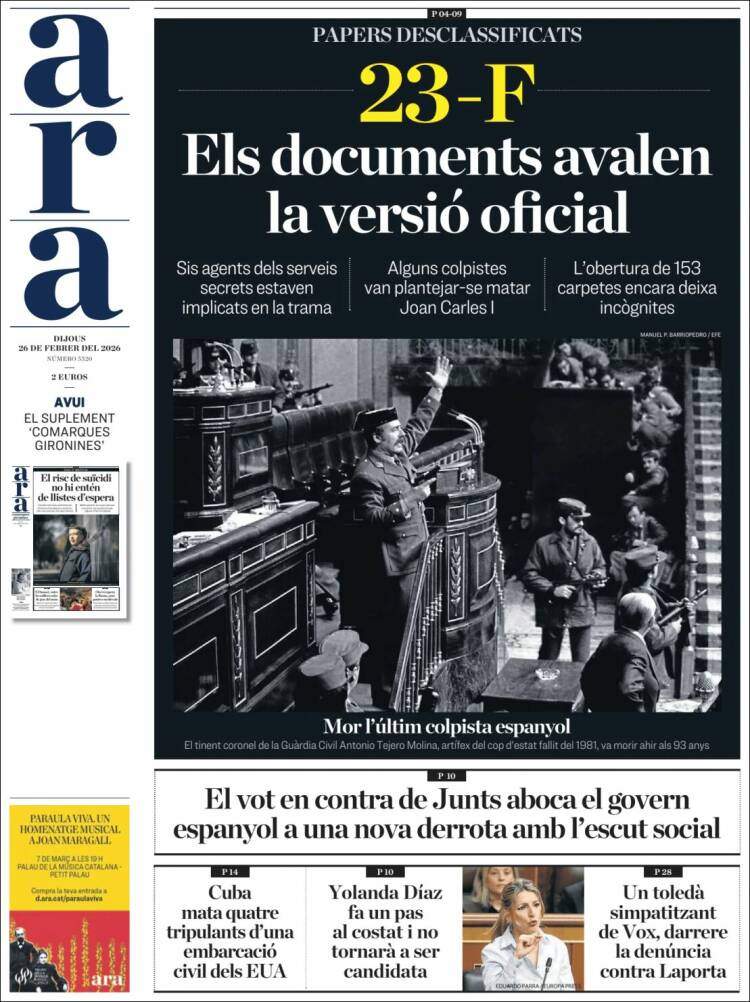 'Ara', 26 de febrero de 2026