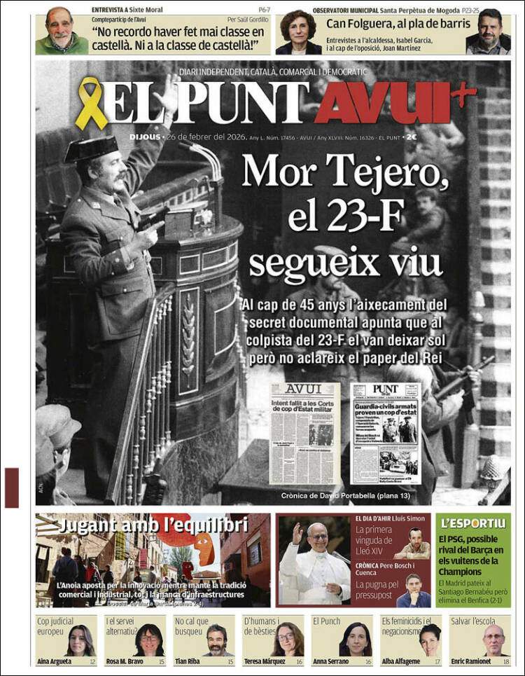'El Punt Avui', 26 de febrero de 2026
