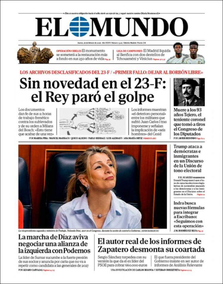 'El Mundo', 26 de febrero de 2026