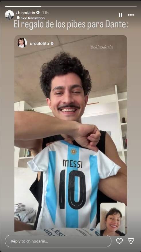 El regalo de los amigos de Chino Darín a Dante / Instagram