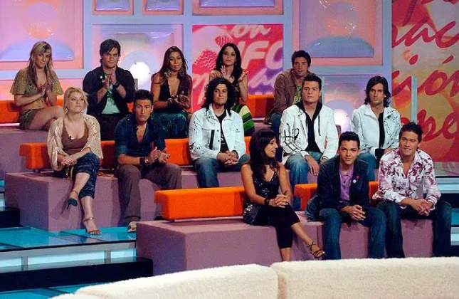 Soraya, amb els seus companys a OT4 Telecinco