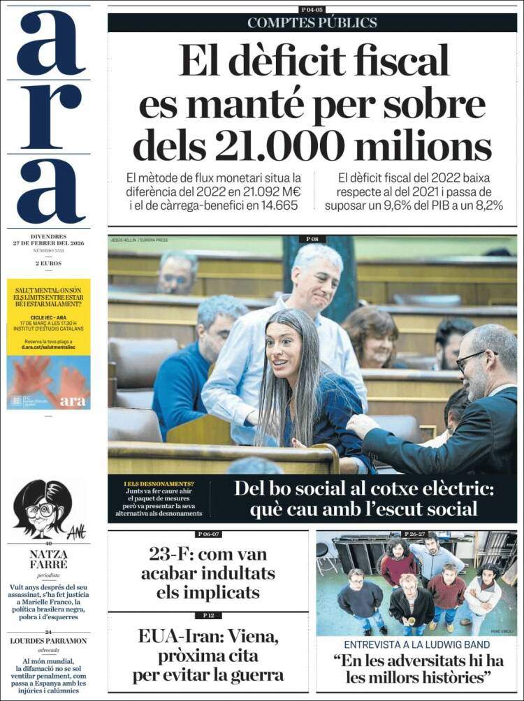 'Ara', 27 de febrer de 2026