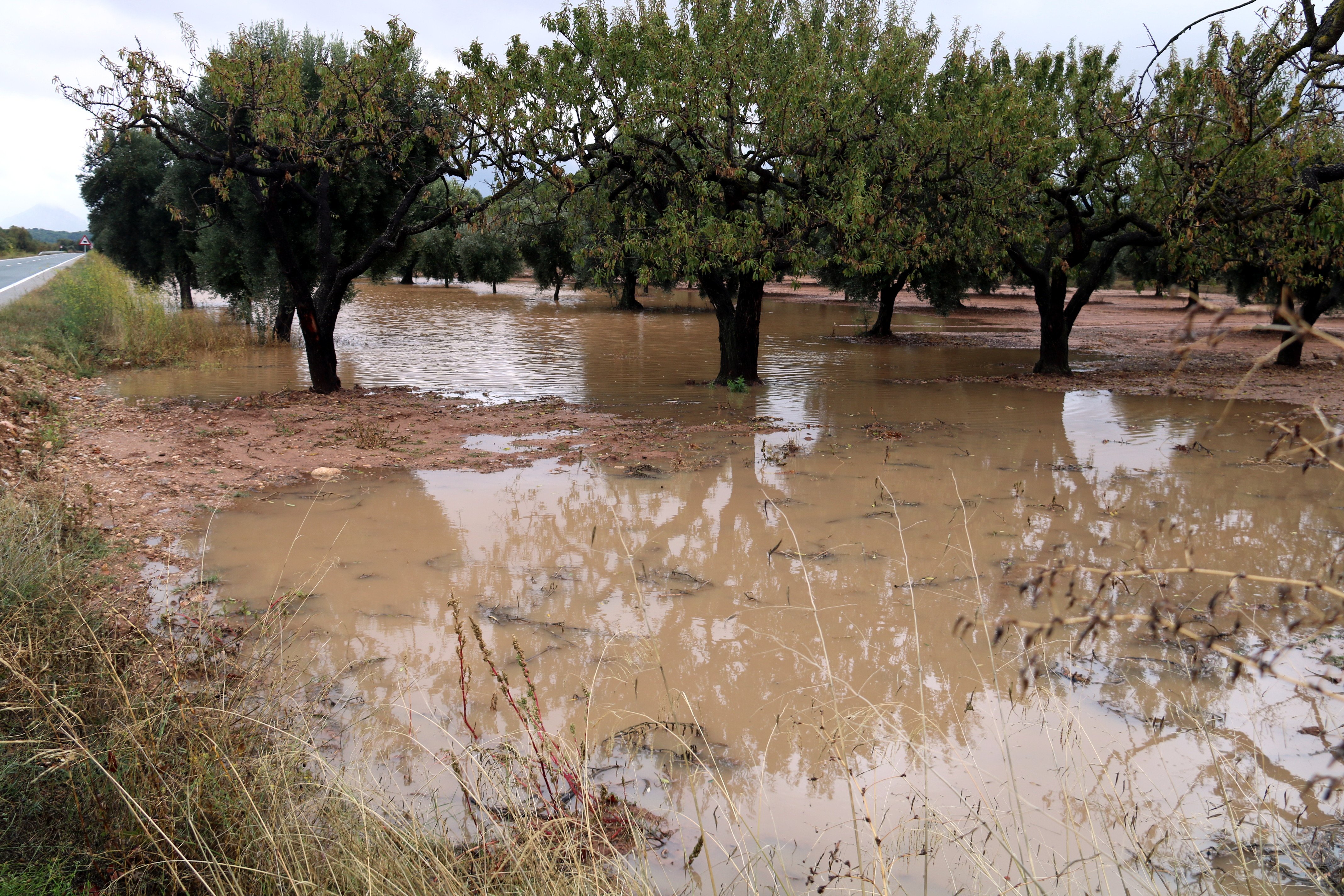 Dues carreteres de les Terres de l'Ebre continuen afectades per inundacions