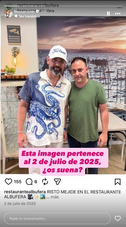 La foto original de Risto Mejide / Instagram