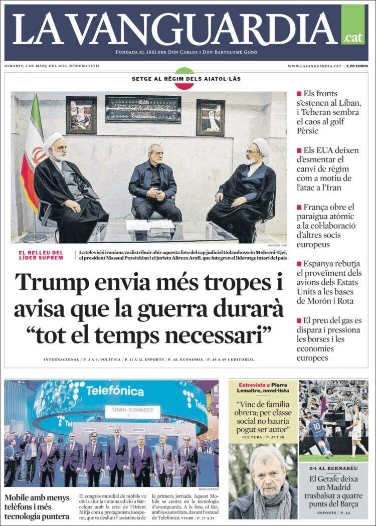 'La Vanguardia', 3 de marzo de 2026
