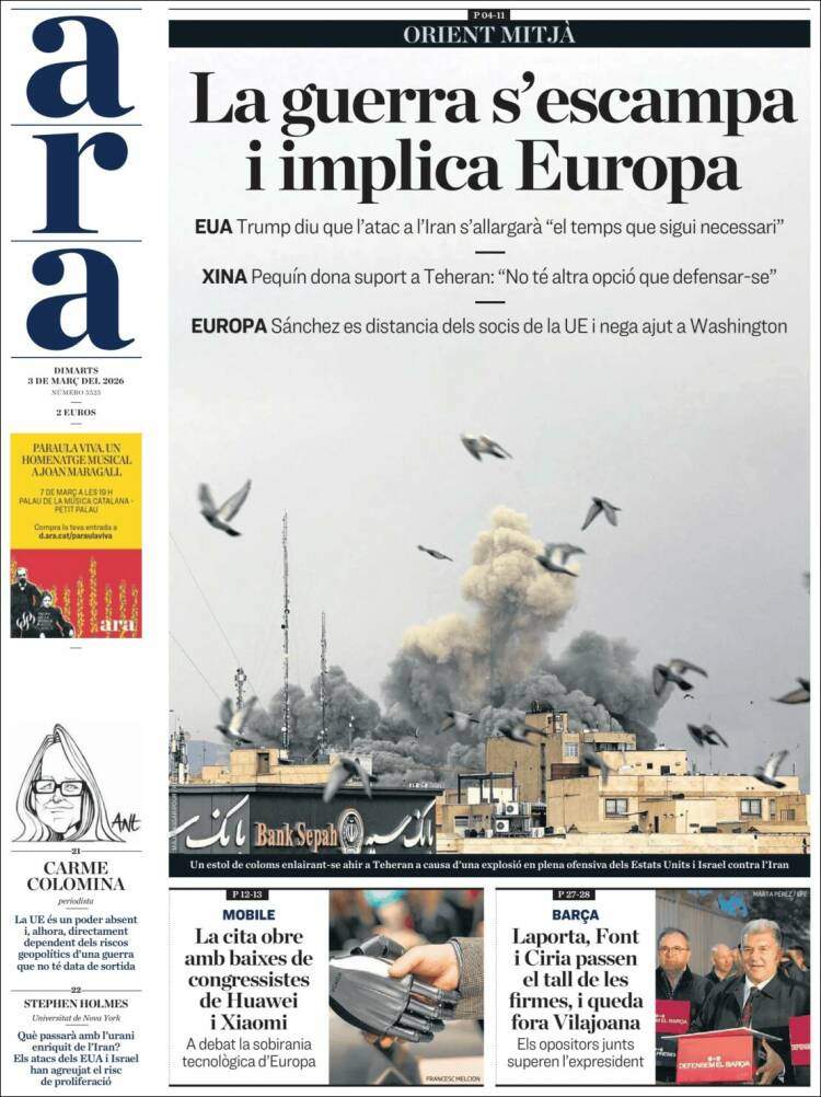 'Ara', 3 de marzo de 2026