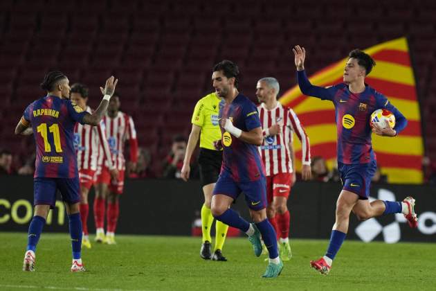 El Barça celebra un gol contra el Atlético de Madrid / Foto: EFE El Barça celebra un gol contra el Atlético de Madrid / Foto: EFE