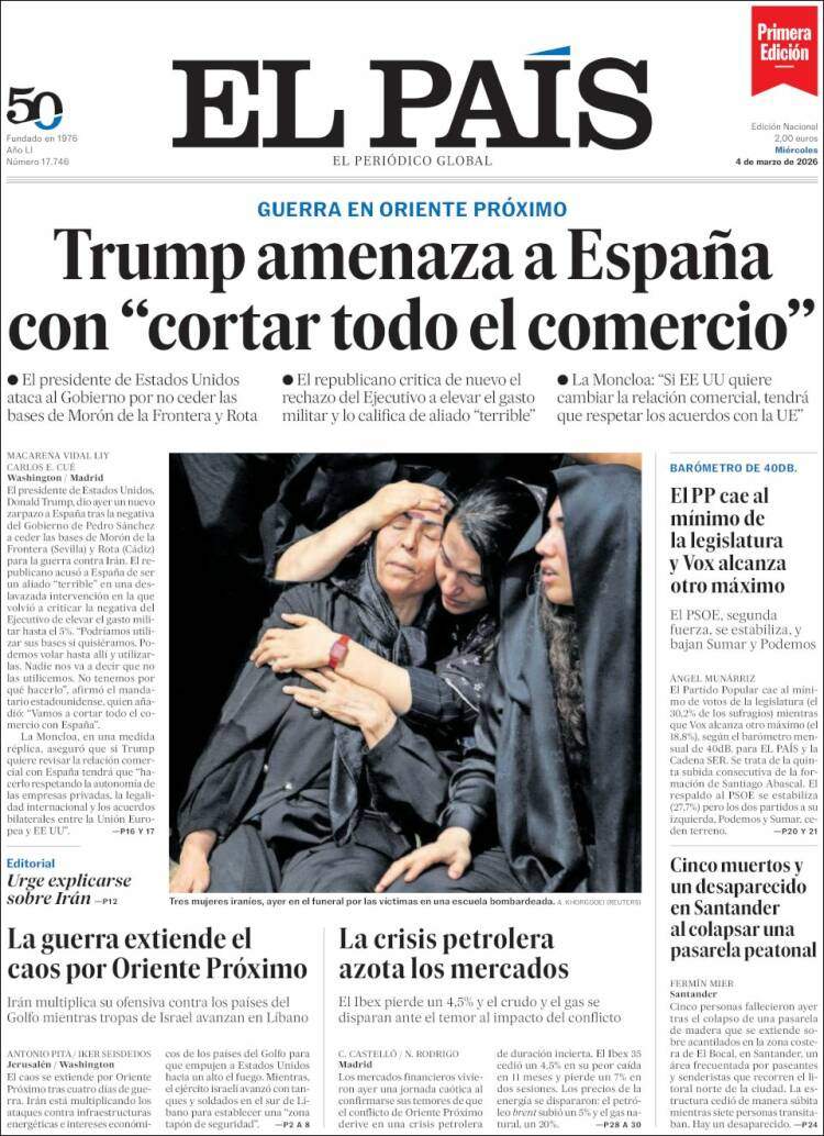 'El País', 4 de març de 2026