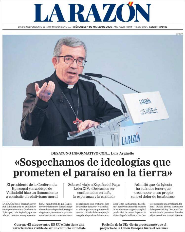 'La Razón', 4 de març de 2026