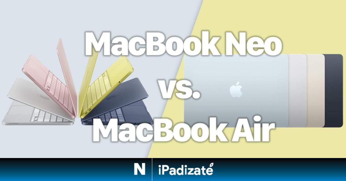 Comparativa MacBook Neo vs. MacBook Air: todas las diferencias entre los dos portátiles de Apple