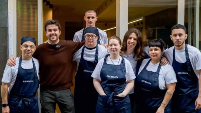 El equipo de la start-up de restauración y economía social B de Bocata.