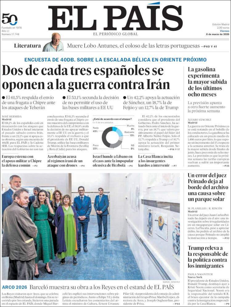 'El País', 6 de març de 2026