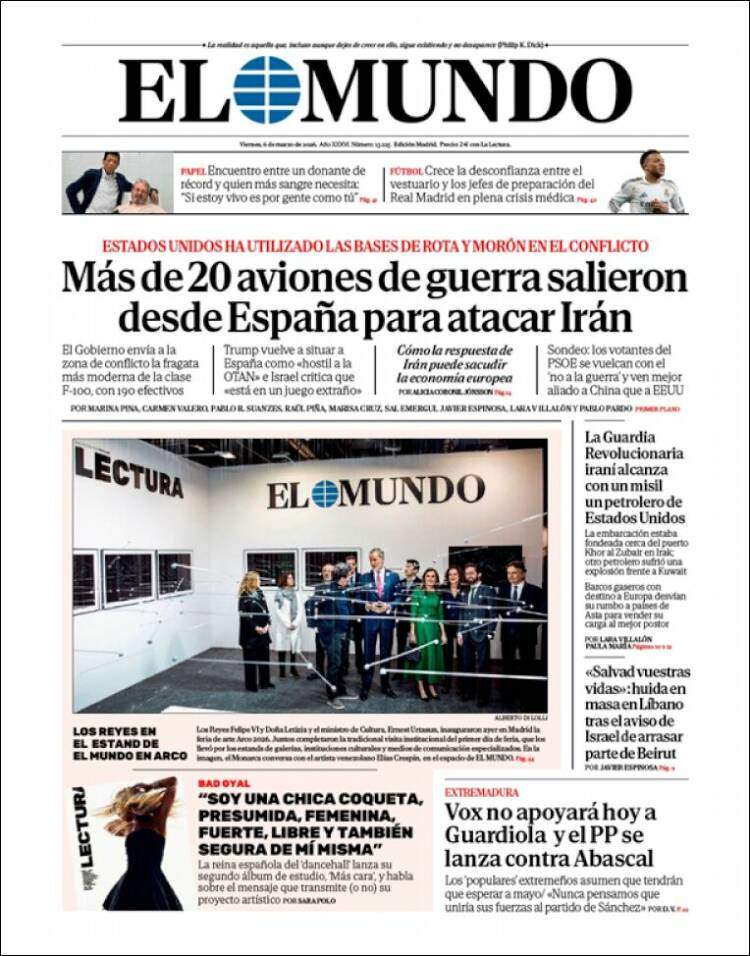 'El Mundo', 6 de març de 2026