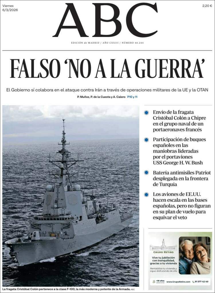 'ABC', 6 de març de 2026