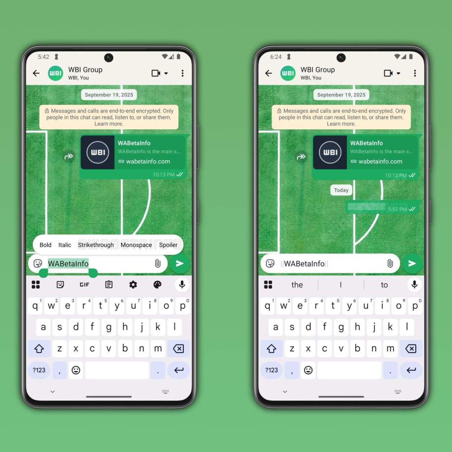 Nuevo formato de texto de WhatsApp