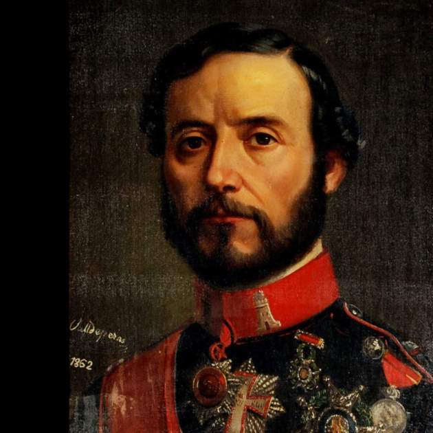 General Prim. Fuente Biblioteca del Museo Victor Balaguer. Vilanova i la Geltrú