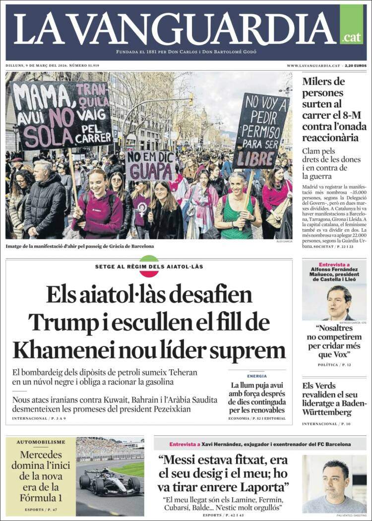 'La Vanguardia', 9 de març de 2026