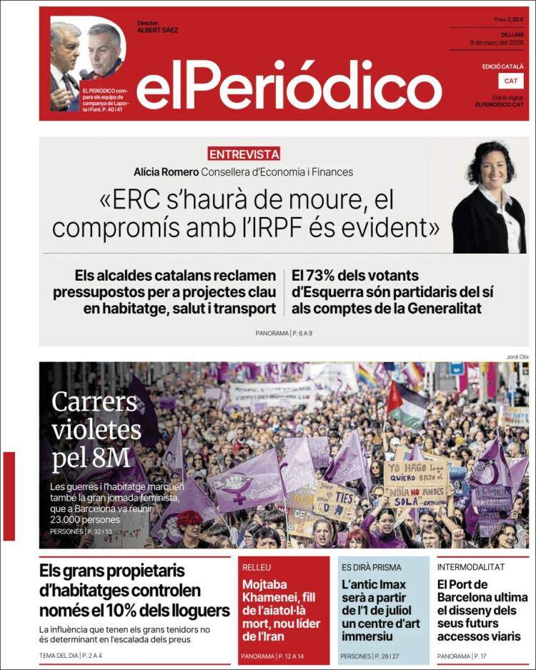 'El Periódico', 9 de març de 2026