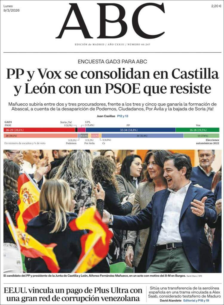 'ABC', 9 de març de 2026